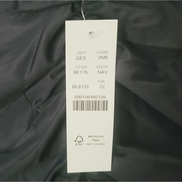 New J.Crew Ruched Sweetheart One-Piece Swimsuit in Navy Size 22 NWT - Picture 11 of 14